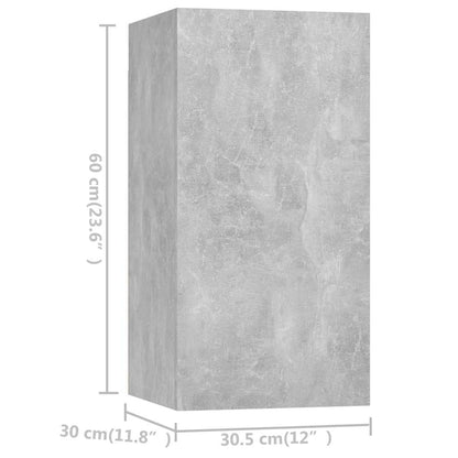 vidaXL 7 Piece TV Cabinet Set Concrete Grey Engineered Wood