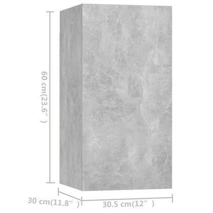vidaXL 6 Piece TV Cabinet Set Concrete Grey Engineered Wood