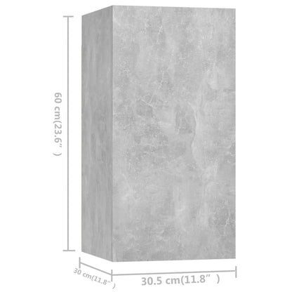 vidaXL 9 Piece TV Cabinet Set Concrete Grey Engineered Wood