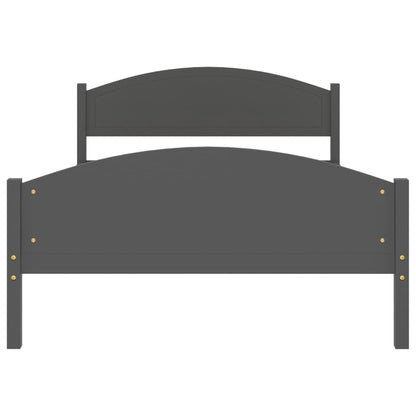 vidaXL Bed Frame | Dark grey | Solid pine wood, plywood | 120x200 cm