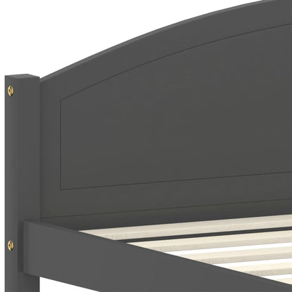 vidaXL Bed Frame | Dark grey | Solid pine wood, plywood | 120x200 cm