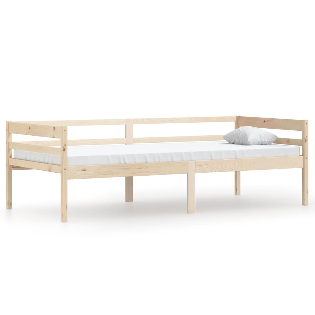 vidaXL Bed Frame | Natural Wood | Solid Pinewood | Single | Durable | Bed Frame