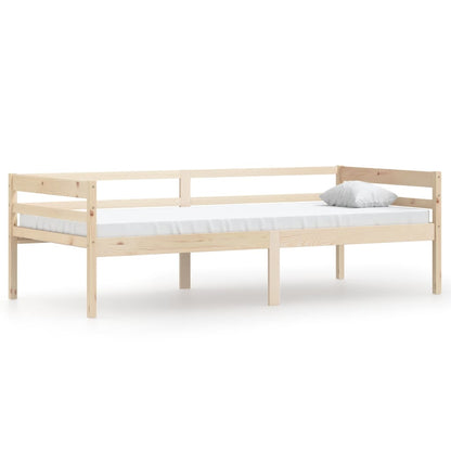 vidaXL Bed Frame | Natural Wood | Solid Pinewood | Single | Durable | Bed Frame