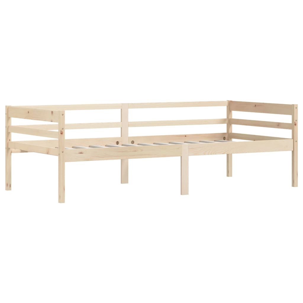 vidaXL Bed Frame | Natural Wood | Solid Pinewood | Single | Durable | Bed Frame