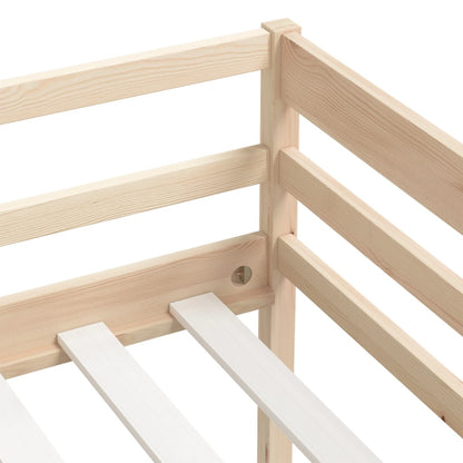 vidaXL Bed Frame | Natural Wood | Solid Pinewood | Single | Durable | Bed Frame