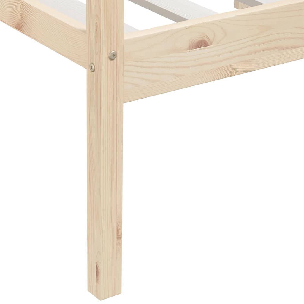 vidaXL Bed Frame | Natural Wood | Solid Pinewood | Single | Durable | Bed Frame