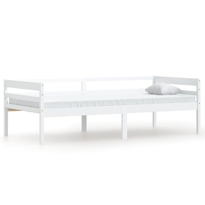 vidaXL Bed Frame | White | Solid pinewood | Single | Durable | Bed Frame