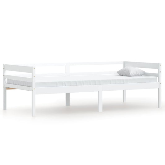 vidaXL Bed Frame | White | Solid pinewood | Single | Durable | Bed Frame