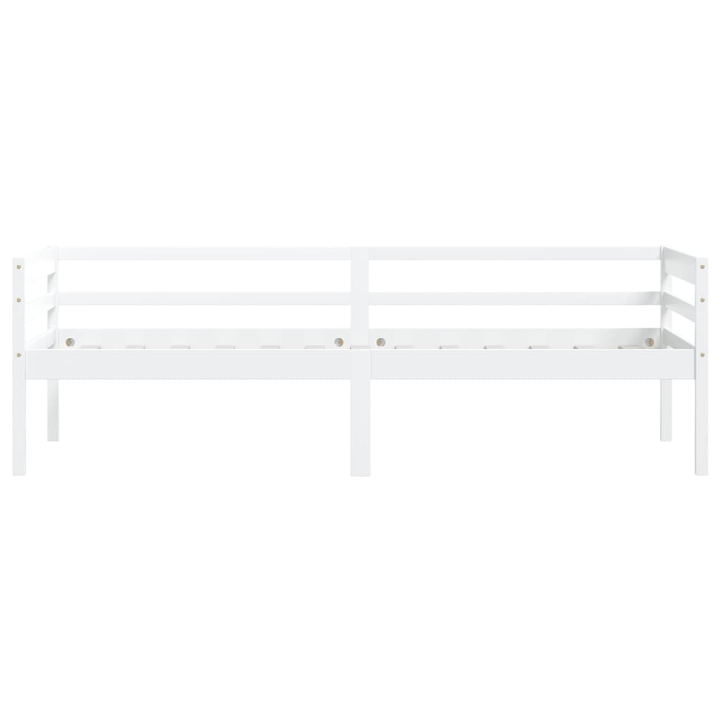 vidaXL Bed Frame | White | Solid pinewood | Single | Durable | Bed Frame