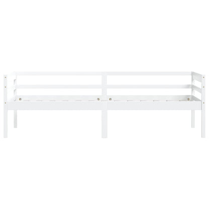 vidaXL Bed Frame | White | Solid pinewood | Single | Durable | Bed Frame