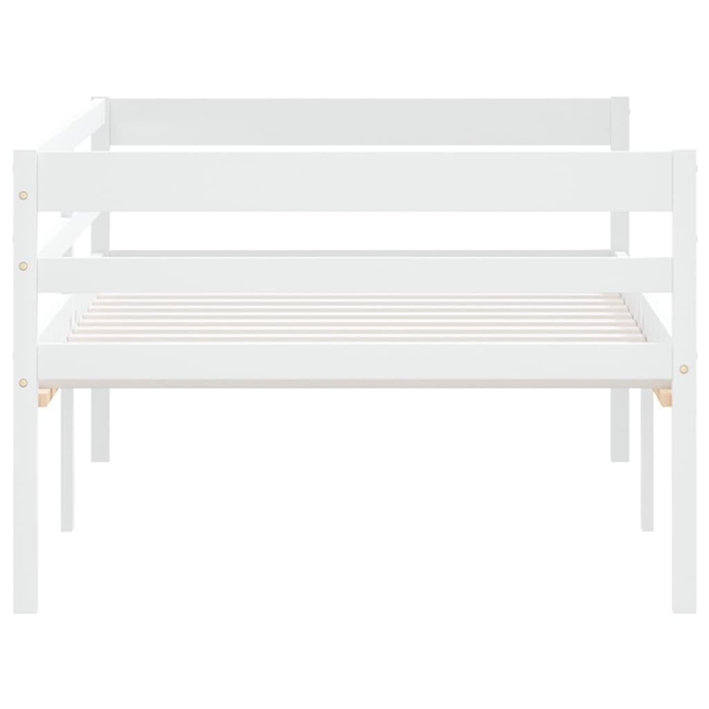 vidaXL Bed Frame | White | Solid pinewood | Single | Durable | Bed Frame