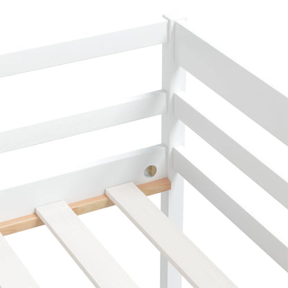 vidaXL Bed Frame | White | Solid pinewood | Single | Durable | Bed Frame