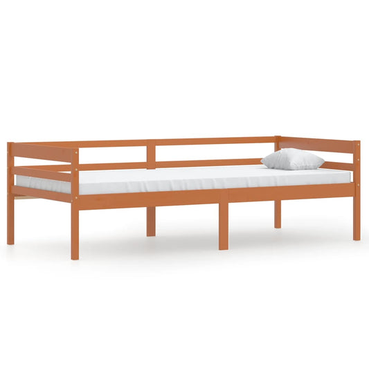 vidaXL Bed Frame | Honey Brown | Solid pine | Single | Tough | Bed Frame