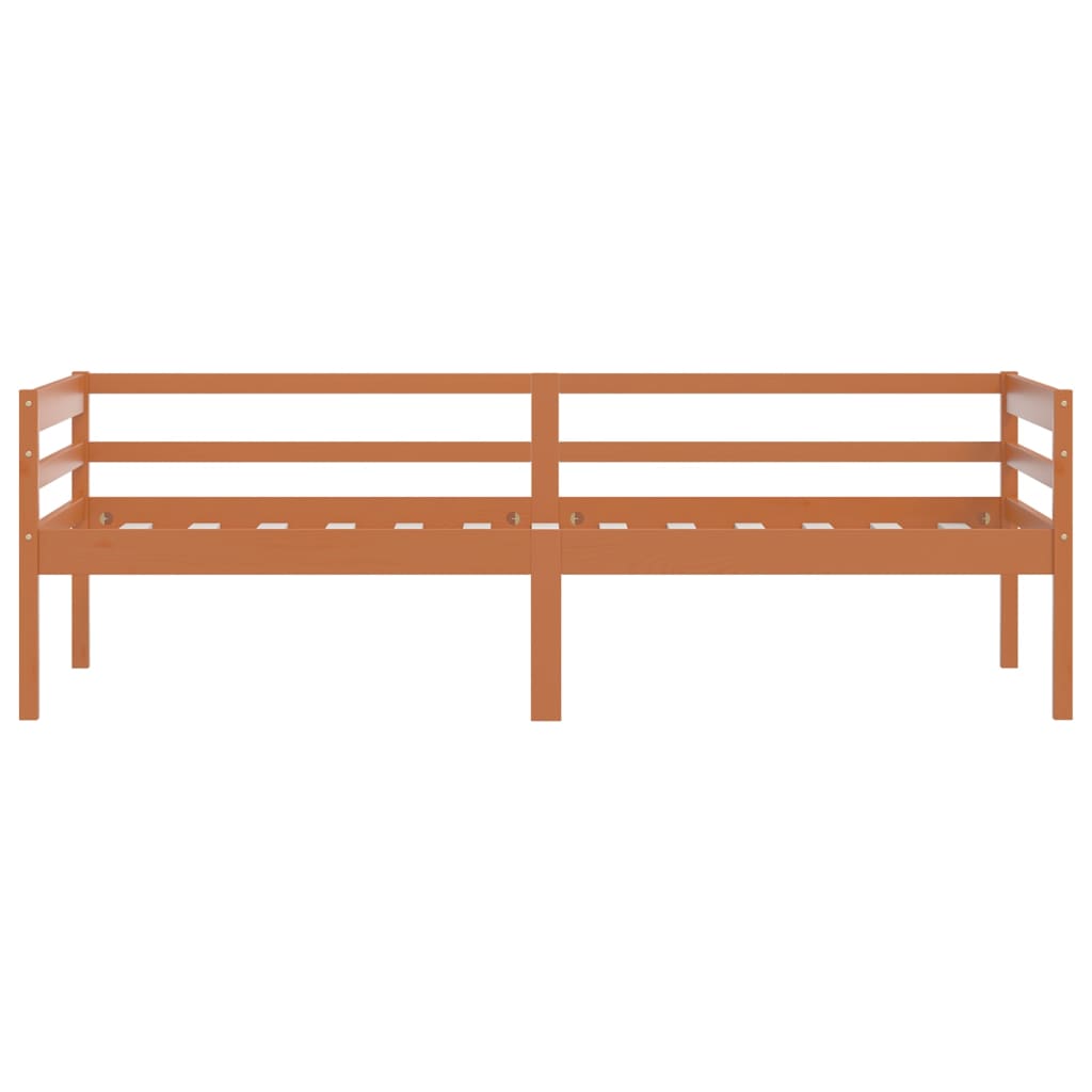 vidaXL Bed Frame | Honey Brown | Solid pine | Single | Tough | Bed Frame