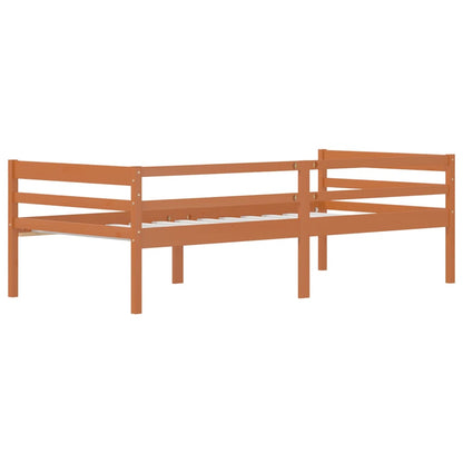 vidaXL Bed Frame | Honey Brown | Solid pine | Single | Tough | Bed Frame