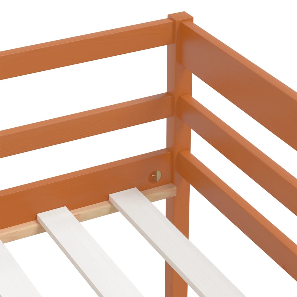 vidaXL Bed Frame | Honey Brown | Solid pine | Single | Tough | Bed Frame