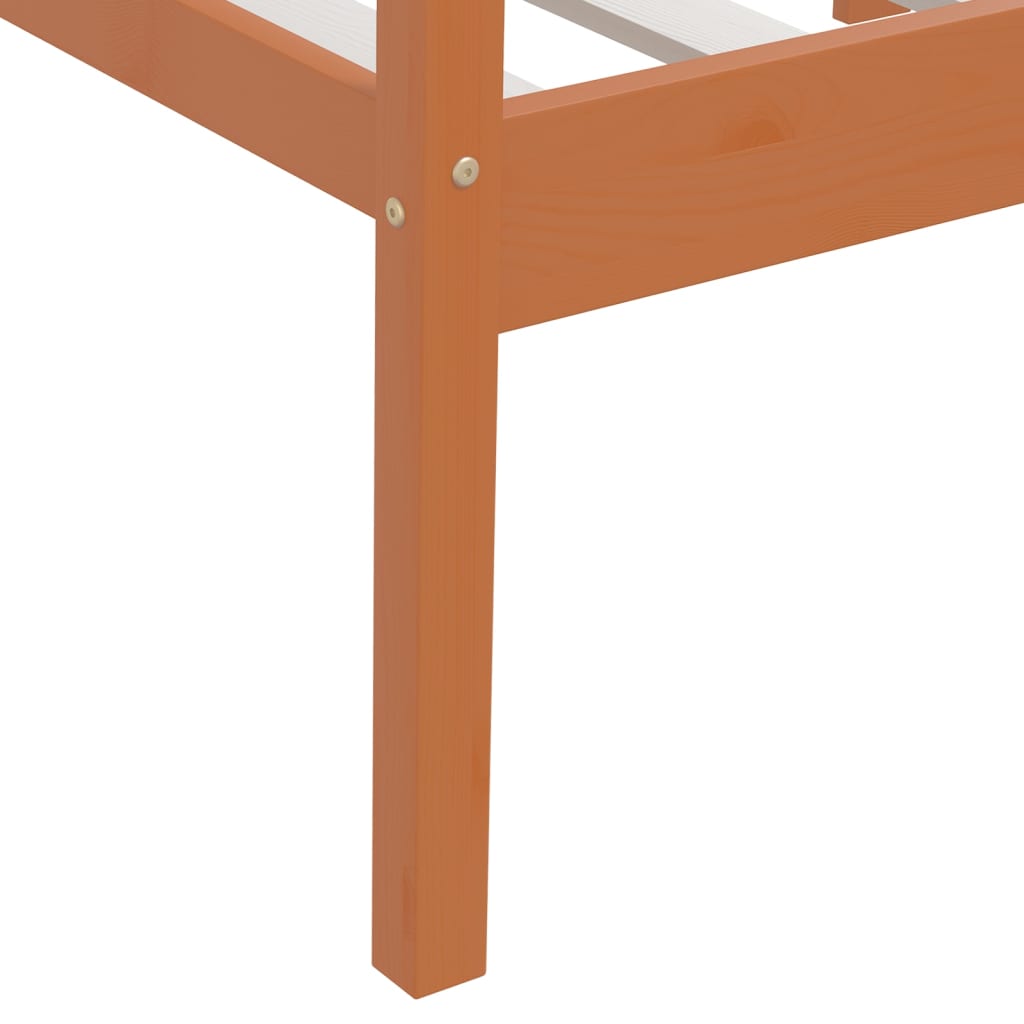 vidaXL Bed Frame | Honey Brown | Solid pine | Single | Tough | Bed Frame