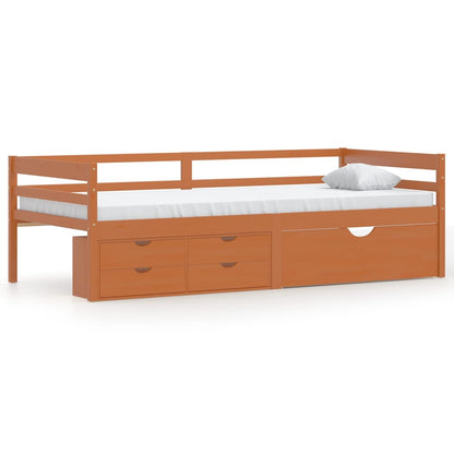 vidaXL Bed Frame | Honey brown | Solid pine wood | Single | Bed Frame
