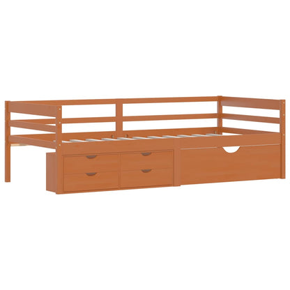 vidaXL Bed Frame | Honey brown | Solid pine wood | Single | Bed Frame