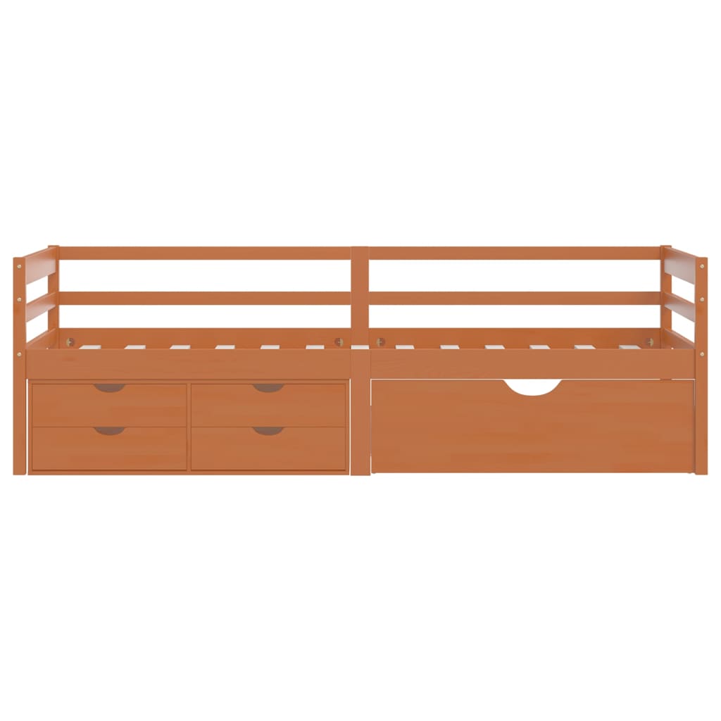 vidaXL Bed Frame | Honey brown | Solid pine wood | Single | Bed Frame
