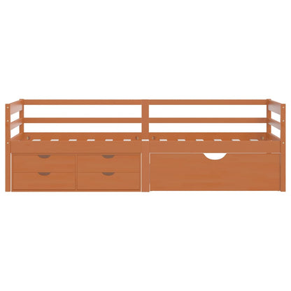 vidaXL Bed Frame | Honey brown | Solid pine wood | Single | Bed Frame