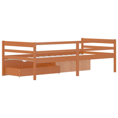 vidaXL Bed Frame | Honey brown | Solid pine wood | Single | Bed Frame