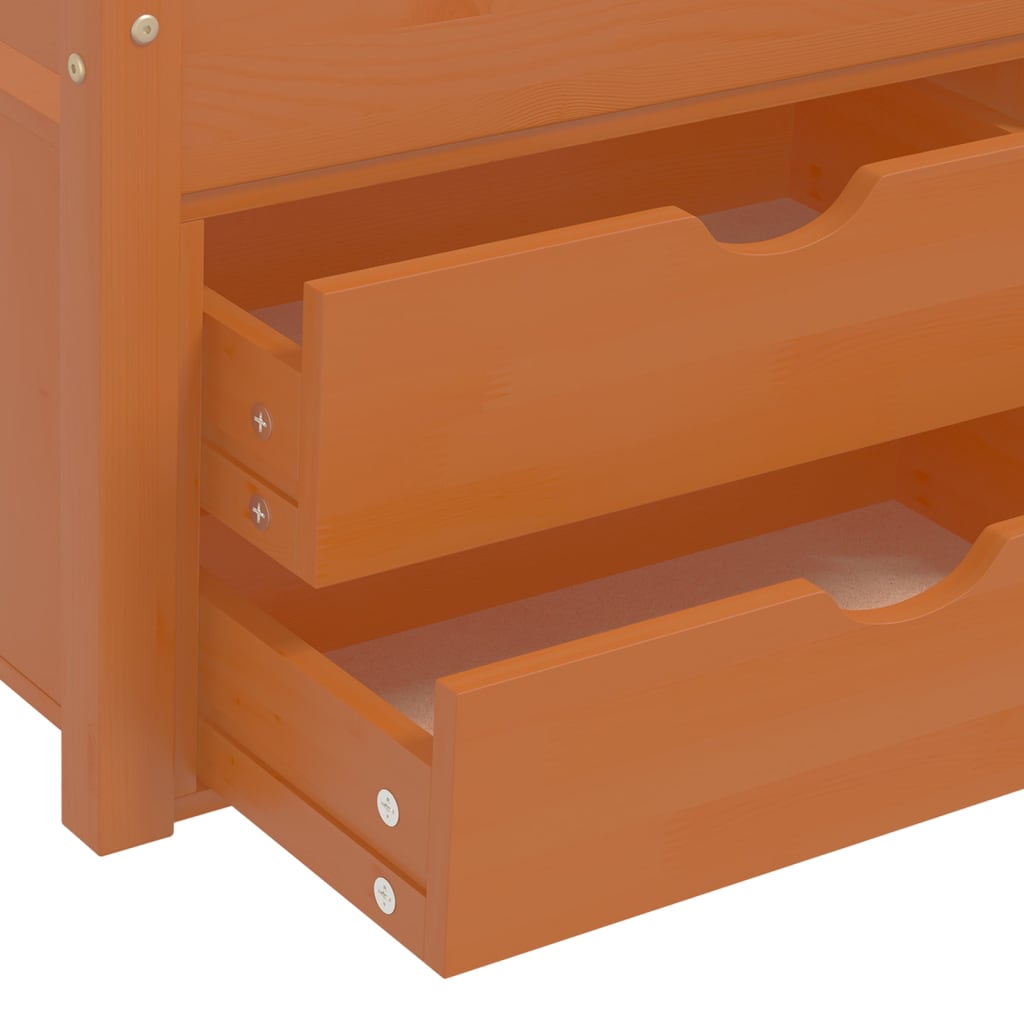 vidaXL Bed Frame | Honey brown | Solid pine wood | Single | Bed Frame