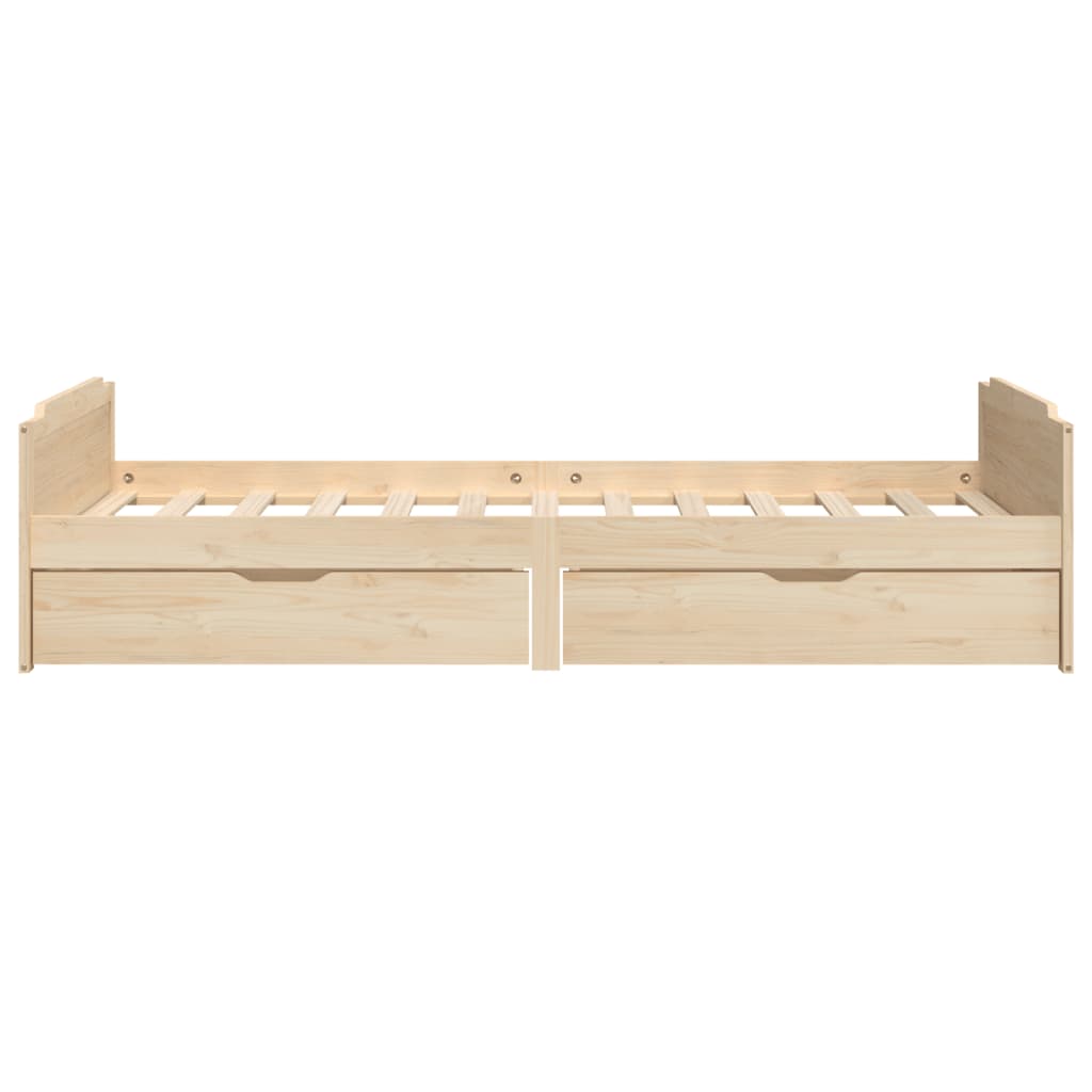 vidaXL Bed Frame | Natural Pine | Solid Pine Wood | Single | Bed Frame