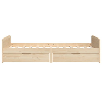 vidaXL Bed Frame | Natural Pine | Solid Pine Wood | Single | Bed Frame