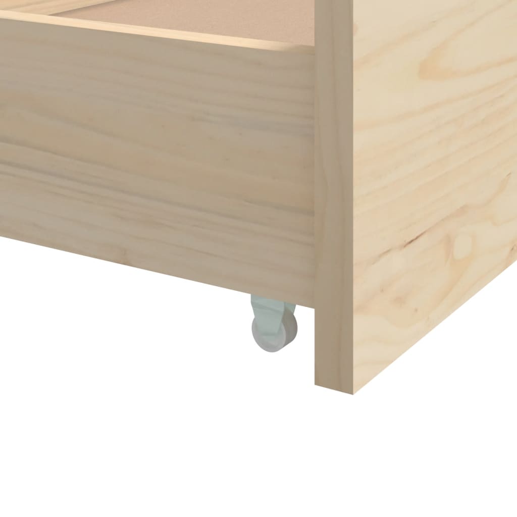 vidaXL Bed Frame | Natural Pine | Solid Pine Wood | Single | Bed Frame