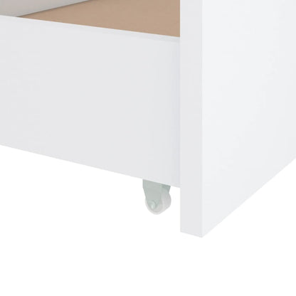 vidaXL Bed Frame | White | Solid pine wood | Single | Minimalist