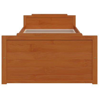 vidaXL Bed Frame | Honey brown | Solid pine wood | Single | Bed Frame