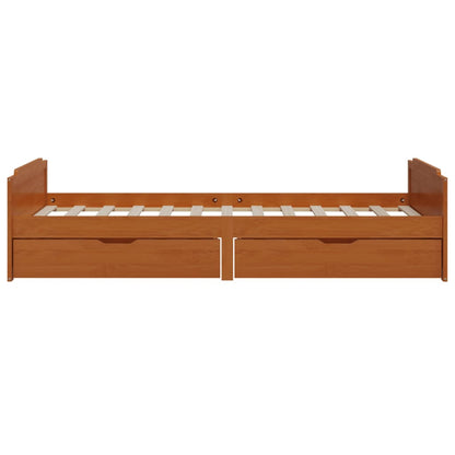 vidaXL Bed Frame | Honey brown | Solid pine wood | Single | Bed Frame