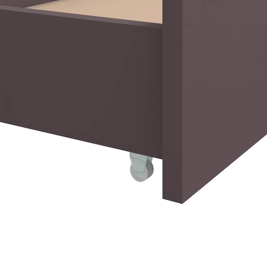 vidaXL Bed Frame without Mattress Dark Brown Solid Wood Pine 90x200 cm