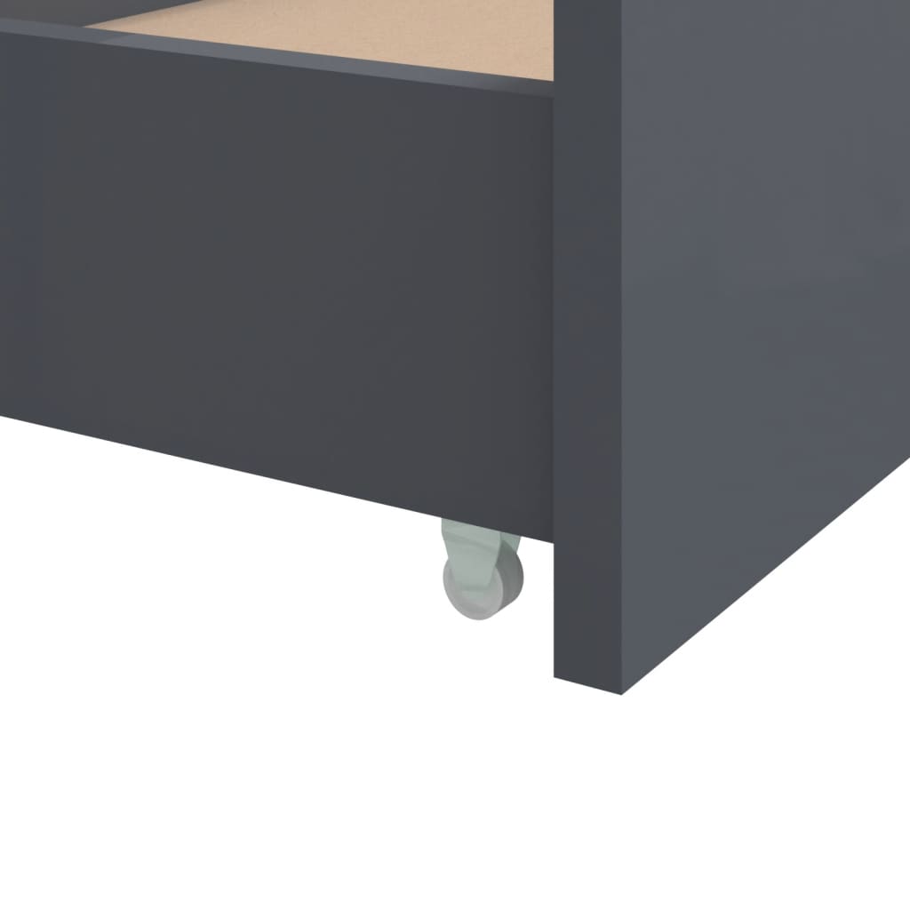vidaXL Bed Frame | Dark Grey | Solid Pine Wood | Single | Bed Frame