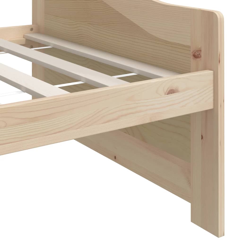 vidaXL Day Bed | Natural Pine | Solid pinewood | 90x200 cm