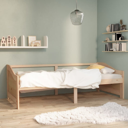 vidaXL Day Bed | Natural Pine | Solid pinewood | 90x200 cm