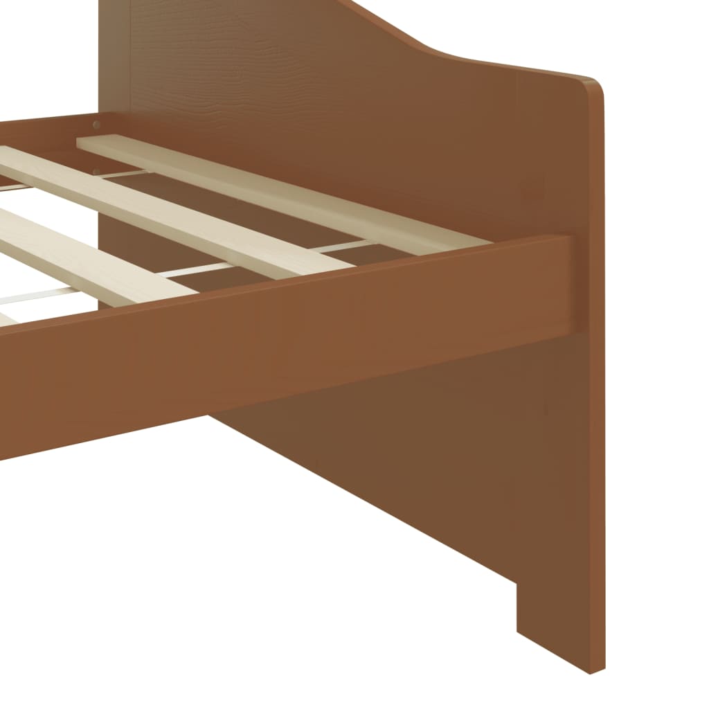 vidaXL Day Bed | Honey brown | Solid pinewood | 3-Seater