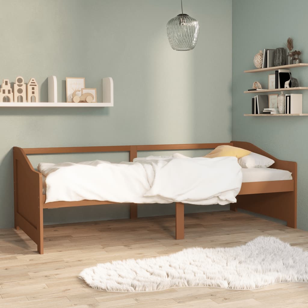vidaXL 3-Seater Day Bed without Mattress Honey Brown 90x200cm