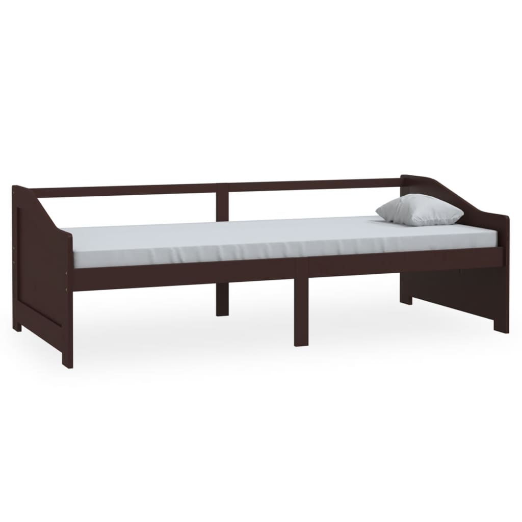 vidaXL 3-Seater Day Bed without Mattress Dark Brown 90x200cm