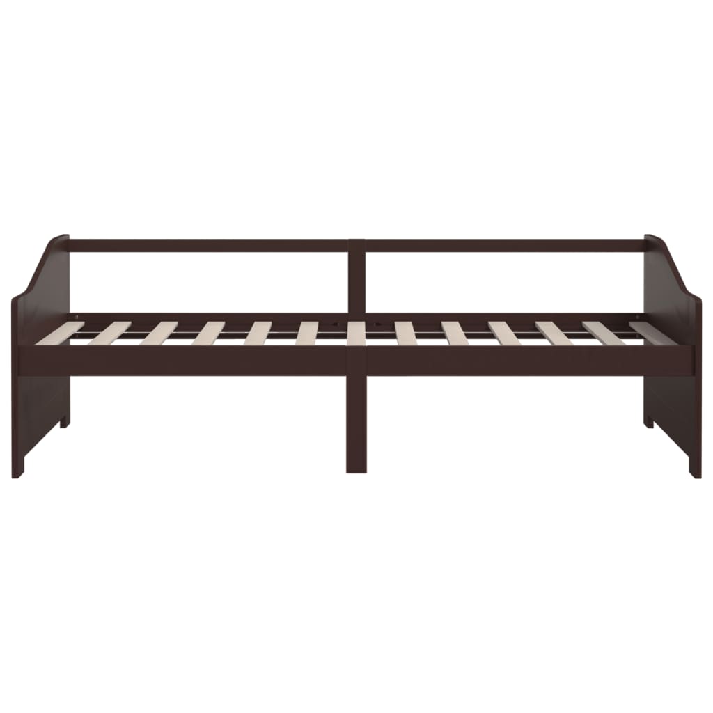 vidaXL 3-Seater Day Bed without Mattress Dark Brown 90x200cm