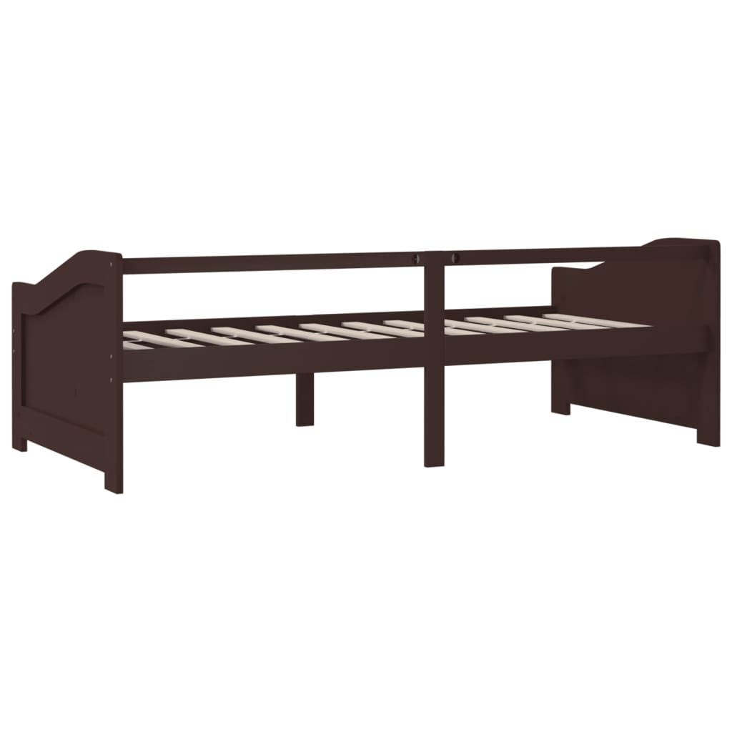 vidaXL 3-Seater Day Bed without Mattress Dark Brown 90x200cm