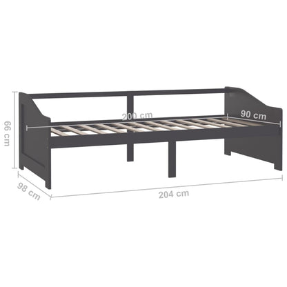 vidaXL 3-Seater Day Bed without Mattress Dark Grey 90x200cm