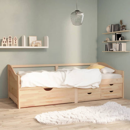 vidaXL 3-Seater Day Bed without Mattress Solid Pinewood 90x200cm