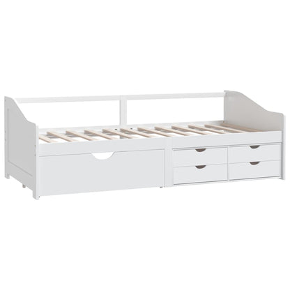 vidaXL 3-Seater Day Bed without Mattress White Solid Pinewood 90x200cm