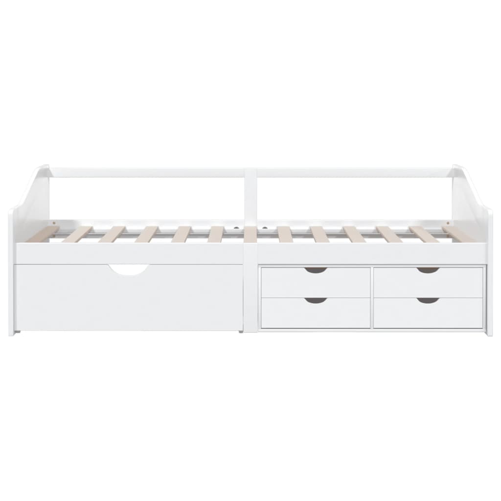 vidaXL 3-Seater Day Bed without Mattress White Solid Pinewood 90x200cm