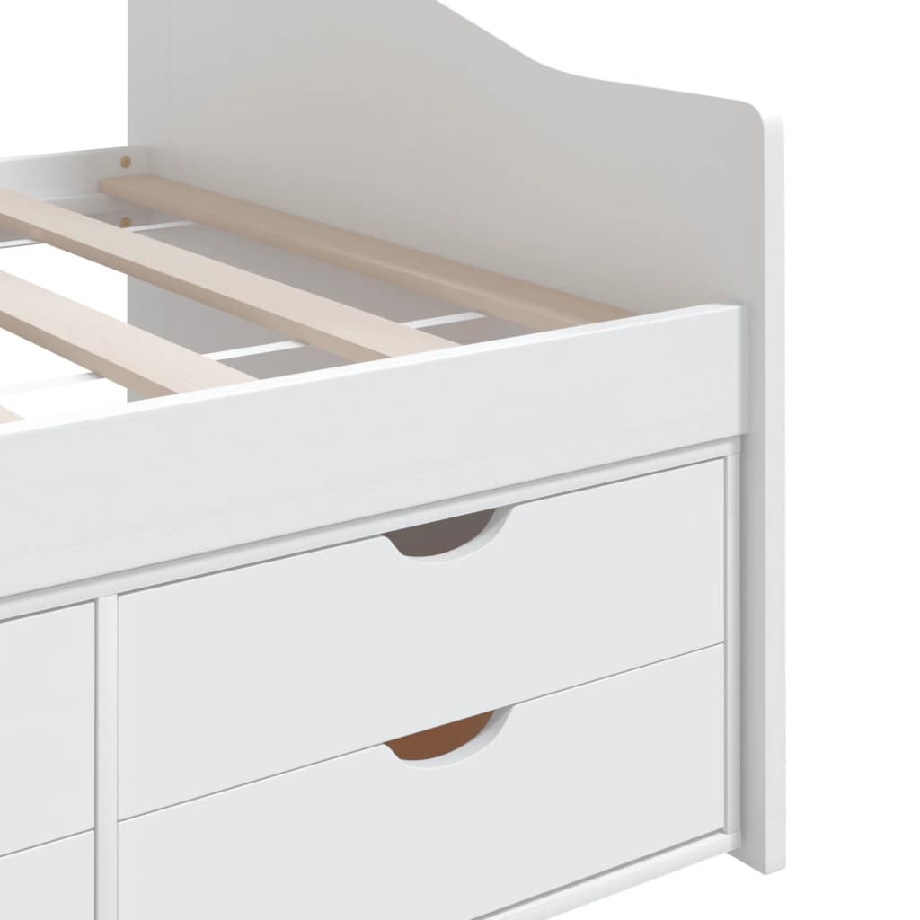 vidaXL 3-Seater Day Bed without Mattress White Solid Pinewood 90x200cm