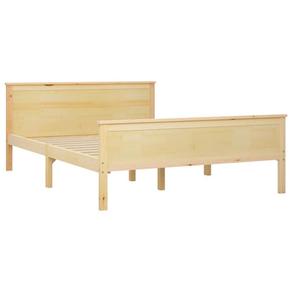 vidaXL Bed Frame | Pine Wood | Solid pinewood | Double | Durable | Bed Frame