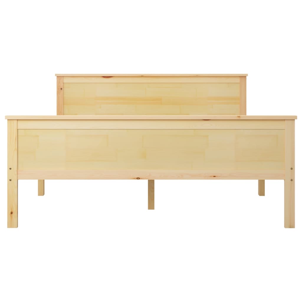 vidaXL Bed Frame | Pine Wood | Solid pinewood | Double | Durable | Bed Frame