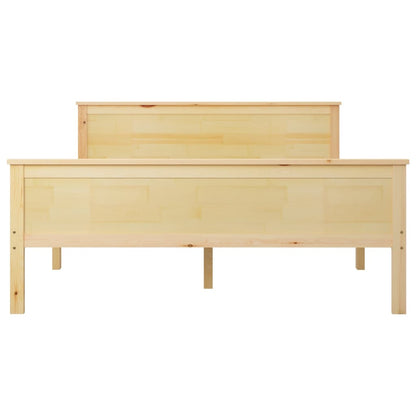 vidaXL Bed Frame | Pine Wood | Solid pinewood | Double | Durable | Bed Frame